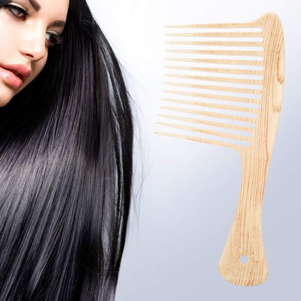 Wide Tooth Comb Portable Wooden Hairdresser Retro Hairstyle Wide Large Tooth Comb for Long Hair