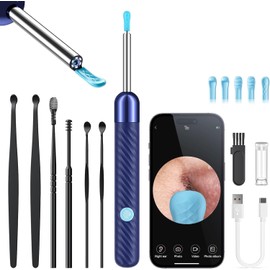 Ear Wax Removal Kit with Camera, Otoscope with 7 Ear Spoon