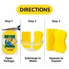 Multi-Purpose Sponges for Cleaning - Yellow 4 Pack, Large Sponges