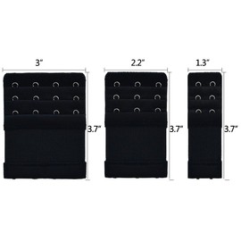 Bantoye 9pcs Bra Extender 2 Hooks/3 Hooks/4 Hooks Nylon Elastic Back Bra Band Extension Strap Black & White & Nude
