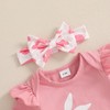 DNOMAID YZARC My First Easter Baby Girl Outfit Bunny Ruffle
