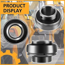 NOOTO UC205-16 Insert Bearing 1" Bore with Set Screws Re-lube Type Spherical for Agricultural Machinery Replaces UC205-16 UC205-16G YAR205-100 Y1100KRRB UC205-100D1 UG216NL