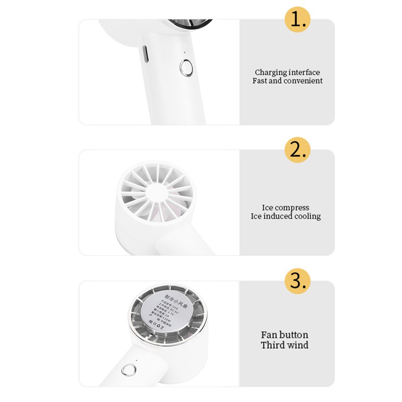 Handheld Cooling Fan USB Charging Portable Semiconductor Cold Compress Mini
