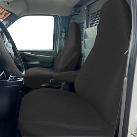 SAPUBK Front Seat Covers Sets Replace for 1996-2009 Chevy Express and GMC Savanna Captain Chairs, Premium Neoprene with Composite Soft Foam Lining Breathable Seat Cover Cushion