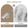 100 Stainless Steel Curtain Clips, Multifunctional Curtain Hooks, Durable Metal