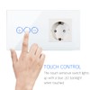 CNBINGO WLAN Dimmschalter mit Schuko Steckdose unterputz - Smart Touch