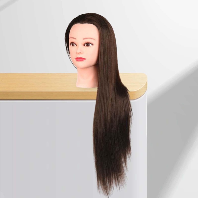 GARENDE Professional Hair Styling Mannequin Head with Long Brown Hair