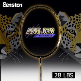 Senston S370 Badminton Racket Lightweight Carbon-Fiber Badminton Racquet Single Professional Badminton Racket with Bag 5U
