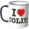 WANDKINGS® Tasse, Spruch: I Love Colin - LILA