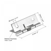 uxcell Spring Loaded Hinges, 2" 304 Stainless Steel Self Closing