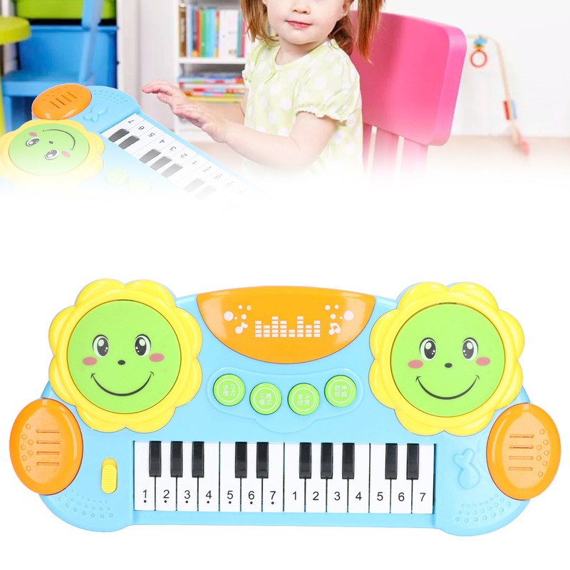 Piano Toy Electronic Keyboard Sound Light Effects Instrument for Above