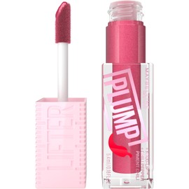 MAYBELLINE Lifter Gloss Lifter Plump, Plumping Lip Gloss with Chili Pepper and 5% Maxi-Lip, Mauve Bite, Sheer Mauve, 1 Count