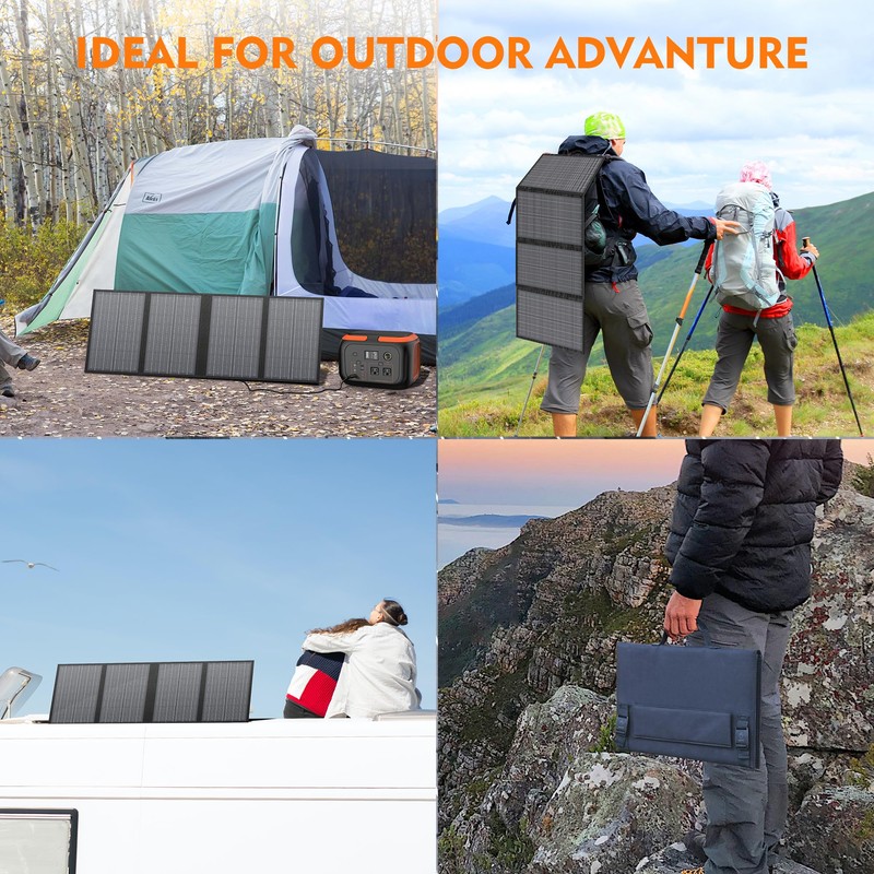 60W Solar Panel for Portable Power Station, Foldable Solar Panel
