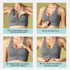 Evercute Zip Front Post-Surgery Bra Women's Wireless Sports Bras Padded