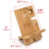 J JACKCUBE DESIGN Smartphone and Watch Stand Charging Dock Bamboo