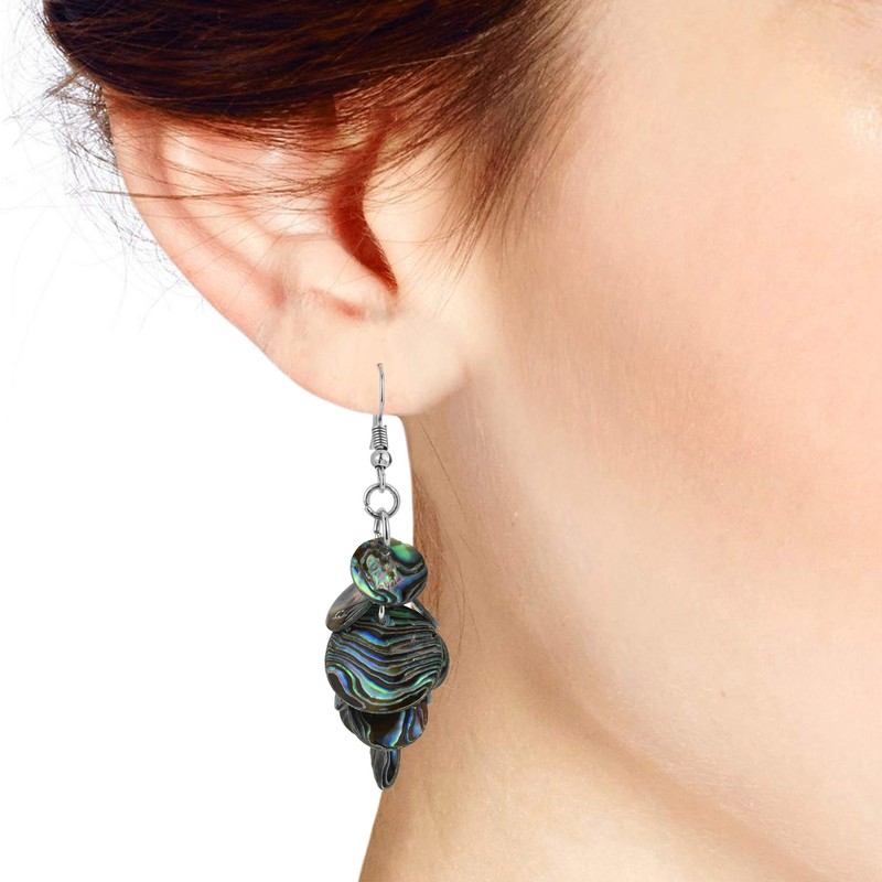 AeraVida Ocean Inspired Round Cluster of Abalone Seashells Boho Chic
