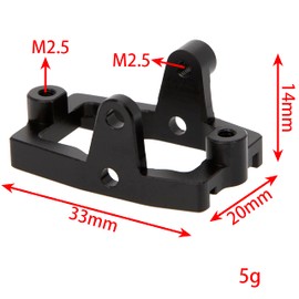 MEUS RACING Aluminum Servo Mount Metal Servo Mount for 1/18 TRX4M TRX-4M RC Crawler Upgrade Parts Accessories (Black)