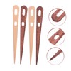 NUOBESTY Craft Tools 4pcs Knitting Needles Set Wooden Punch Needle
