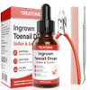 Ingrown Toenail Treatment Kit with Precision Clippers & Drops