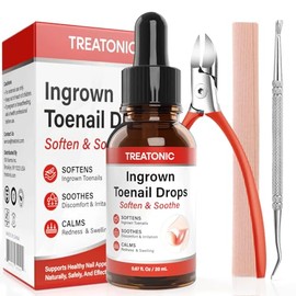 Ingrown Toenail Treatment Kit with Precision Clippers & Drops