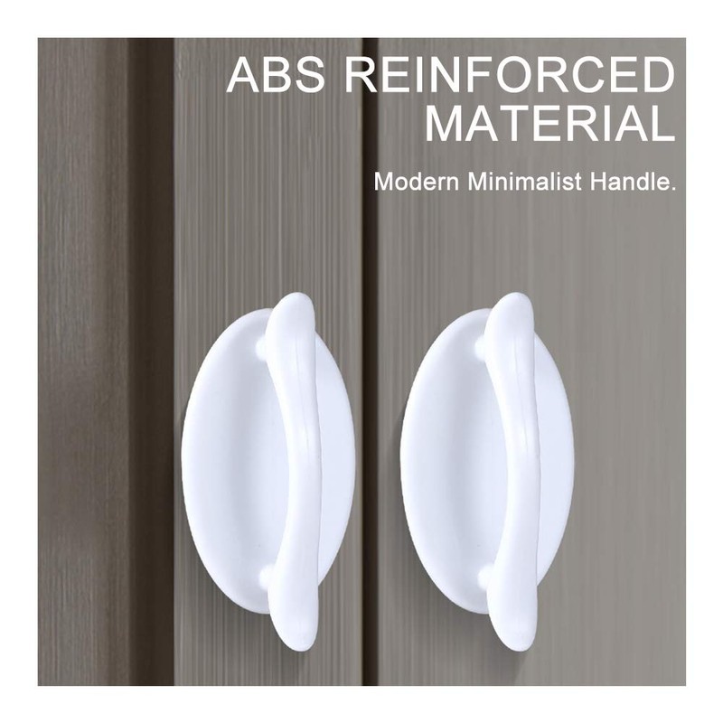 WishLotus 2Pcs Self-Adhesive Cupboard Handles, Modern Minimalism Cupboard Door Handle,
