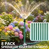 8 Pack 12 inch Sprinkler Extension Risers, 1/2" Stackable Riser