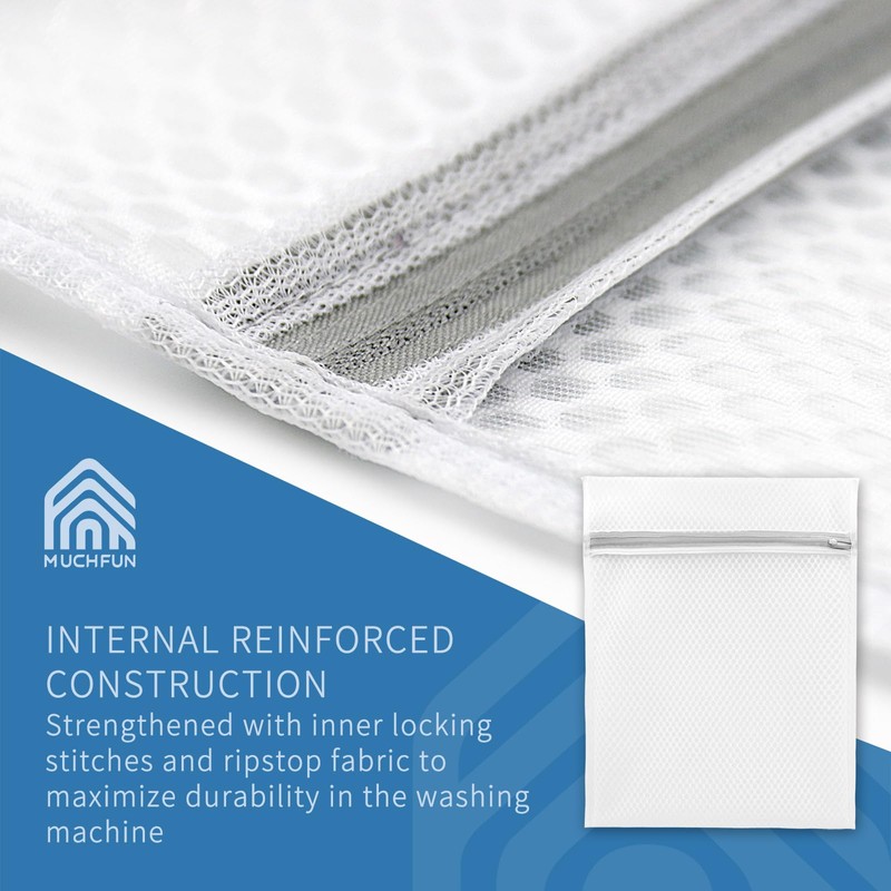 Muchfun 3Pcs Durable Honeycomb Mesh Laundry Bags for Delicates 9