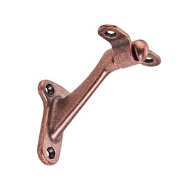 khtumeware 6 Pack 3 Inch Antique Copper Hand Rail Bracket Heavy Duty Hardware for Stairways, Home or Office Vintage Stair Support Handrail Brackets