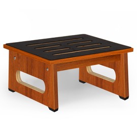 Wooden Step Stool with Non-Slip Rubber Feet Step, Heavy Duty Platform Stepping Stools with 450 LBS Capacity for Bedroom Kitchen Bathroom, Bed Steps for High Beds, Bedside Support