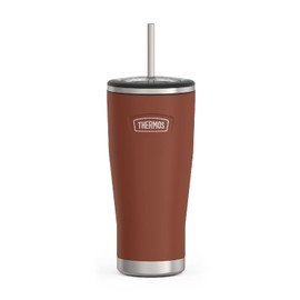 ICON Series by THERMOS Stainless Steel Cold Tumbler with Straw, 24 Ounce, Saddle