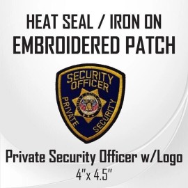 HT Private Security Officer w/ Logo Embroidered Patch (4" x 4.5") - 1