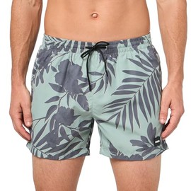 BOSS Men's Standard Piranha Swim Trunks, Sage Flowers, Large
