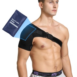 THBPMU-Soporte de Hombro，Hombrera de Compresion Ajustable，para aliviar el dolor y la hinchazón causados por esguinces y artritis, hombro congelado y otras lesiones de hombro, adecuado para ambos hombros.