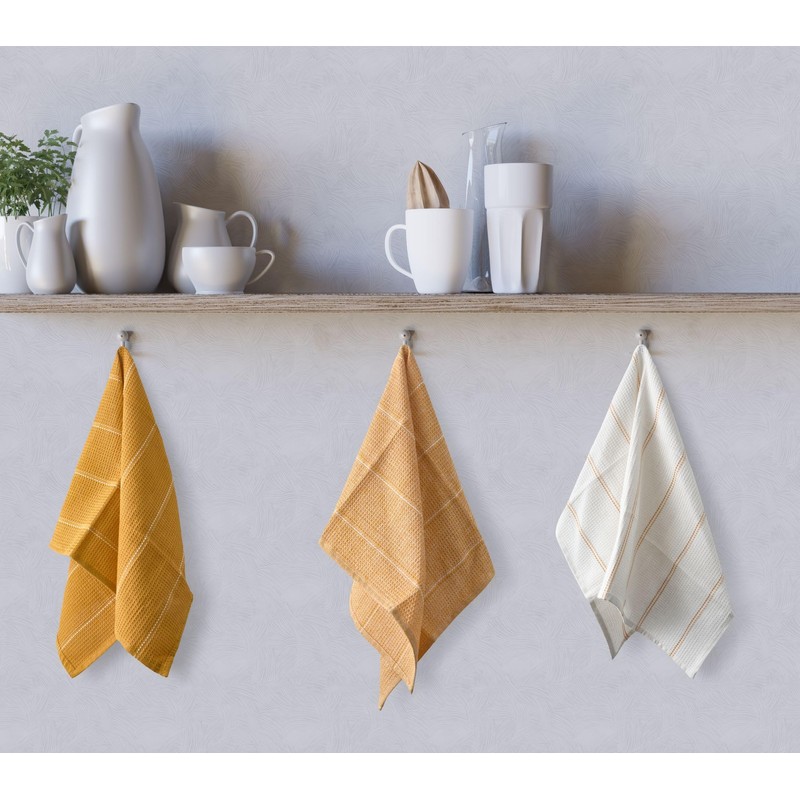 Emma Barclay Utopia 3 Pack Waffle Kitchen Tea Towel Set
