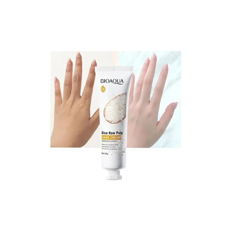 Crema Extracto De Arroz Bioaqua Aclara Manos