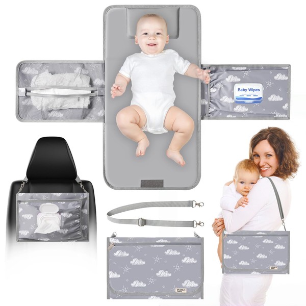 PHOEBUS BABY Portable Diaper Changing Pad - Travel Waterproof Baby