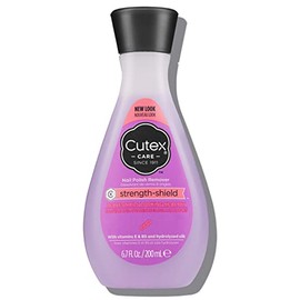 Cutex Strength Shield - Quitaesmalte de uñas, deja las uñas de las manos y los pies con un aspecto saludable, contiene vitaminas E, B5 y seda hidroliz