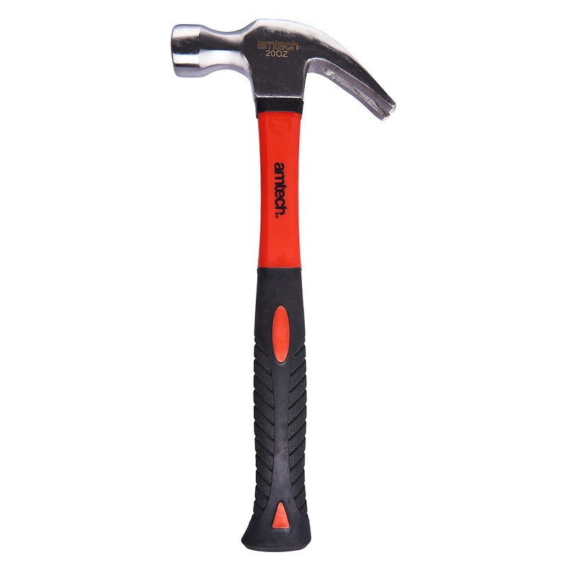 Amtech A0270 20oz (560g) Claw Hammer with fibreglass Shaft