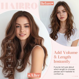 Hairro Wire Hair Extensions Human Hair, Fish Line Invisible Adjustable & Clips in Extensions Straight, 100% Real Hairpieces Seamless Blending for Women, 14 Inch 70g Ash Blonde Mix Bleach Blonde