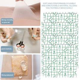 Waterproof Bandage Transparent Film Bandage Pack of 30 Wound Dressings Bandage Tattoo Film Bandage Waterproof Fixing Plasters Skin Protection for Swimming Sports Shower (15 cm x 18 cm)