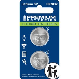Premium Panasonic CR2032 Lithium 3V Coin Cell - Japanese Engineered High Capacity Batteries (2 Pack)