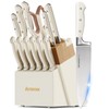 Knife Set,Astercook Kitchen Knife Set with Block 14-Piece Full Tang