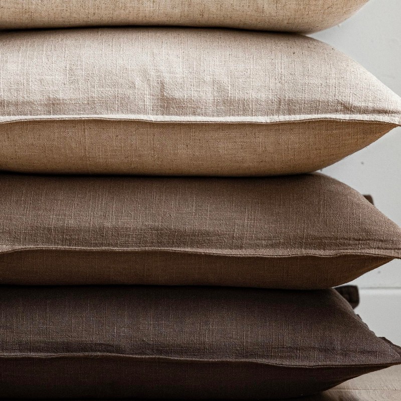 Foindtower Set of 2, Decorative Linen Soild Throw Pillow Covers