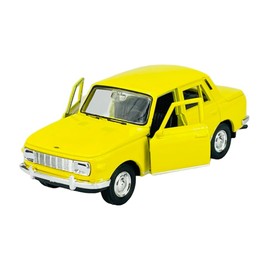 DROMADER Welly Wartburg 353 Saloon Yellow 1966-1989 Approx. 1/43 1/36-1/46 Metal Model Car Die Cast New in Box