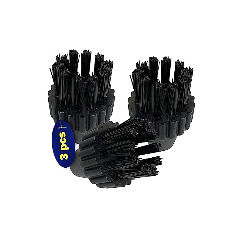 3 Pcs Round Steam Cleaning Brush Household Cleaning Brush for