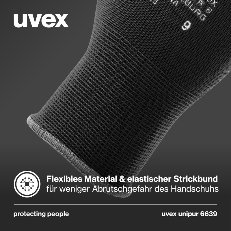 10 Pairs of Uvex Unipur 6639 Protective Work Gloves with
