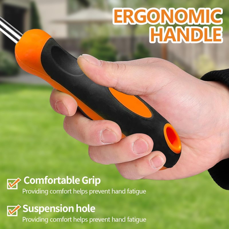 NCOALE Weed Cutter with Handle, Set of 3 Stainless Steel