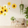 9 PCS Sunflower Paper Fan Decorations Set, Yellow and White