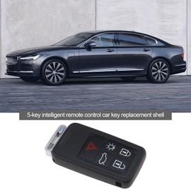 YINETTECH Car 5 Button Remote Control Flip Key Case for S60 S80 V40 V60 V70 XC60 XC70 Replacement Car Remote Control Key Fob Case