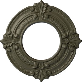 9"OD x 4 1/8"ID x 5/8"P Benson Ceiling Medallion (Fits Canopies up to 4 1/8"), Hand-Painted Witch Hazel
